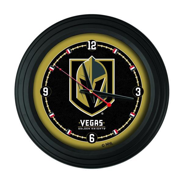 Traditional 15" Vegas Golden Knights Traditional Wall Clock - Black - Officially Licensed - Vibrant Full Color Artwork 