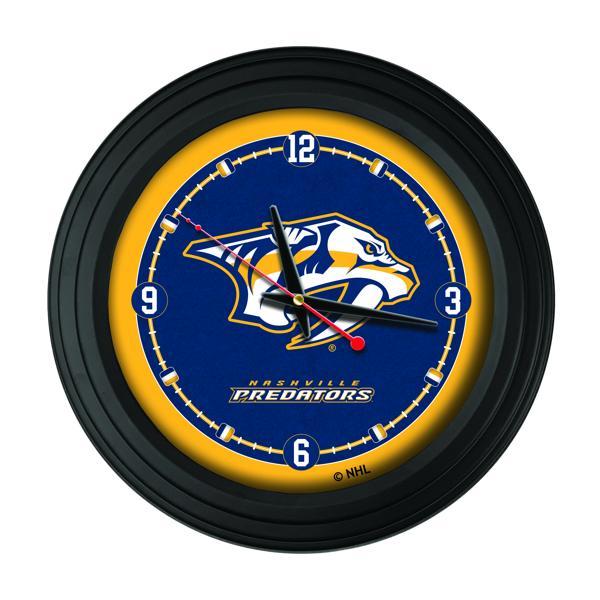 Traditional 15" Nashville Predators Traditional Wall Clock - Black - Officially Licensed - Vibrant Full Color Artwork 