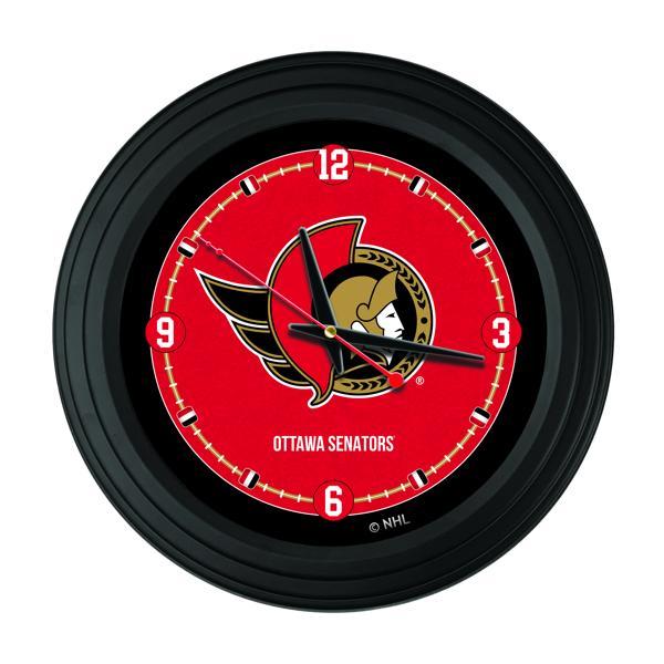 Traditional 15" Ottawa Senators Traditional Wall Clock - Black - Officially Licensed - Vibrant Full Color Artwork 