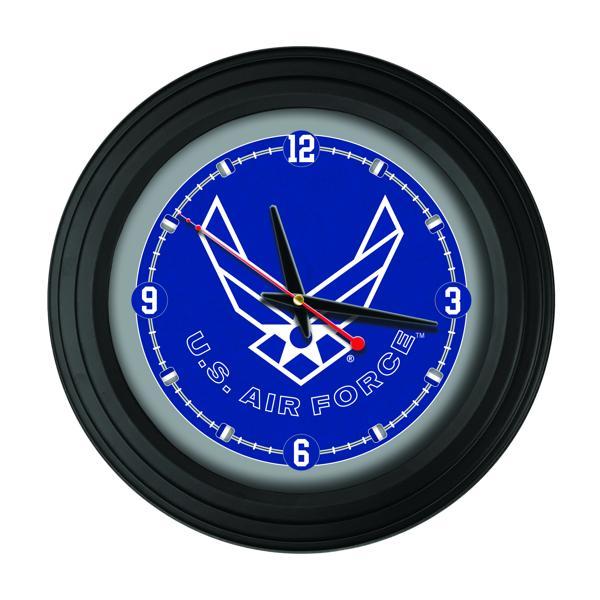 Traditional 15" United States Air Force Traditional Wall Clock - Black - Officially Licensed - Vibrant Full Color Artwork 