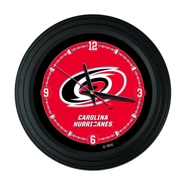 Traditional 15" Carolina Hurricanes Traditional Wall Clock - Black - Officially Licensed - Vibrant Full Color Artwork 
