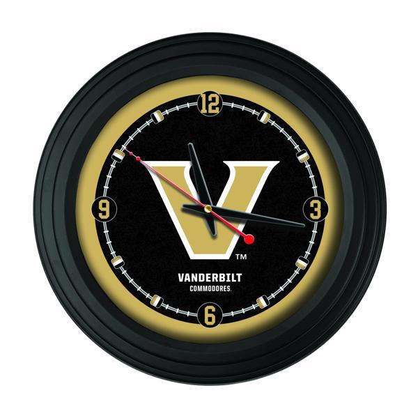 Traditional 15" Vanderbilt University Traditional Wall Clock - Black - Officially Licensed - Vibrant Full Color Artwork 