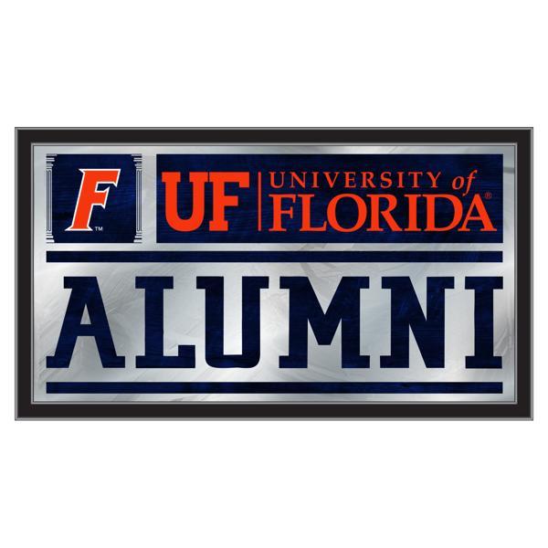 University of Florida Alumni 26" x 15" Wall Mirror - Black Wood Frame - Vibrant Full Color Artwork 