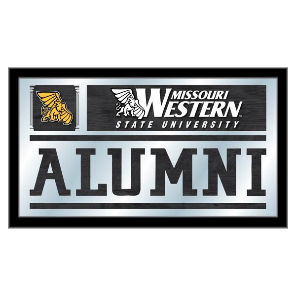 Missouri Western State University Alumni 26" x 15" Wall Mirror - Black Wood Frame - Vibrant Full Color Artwork 