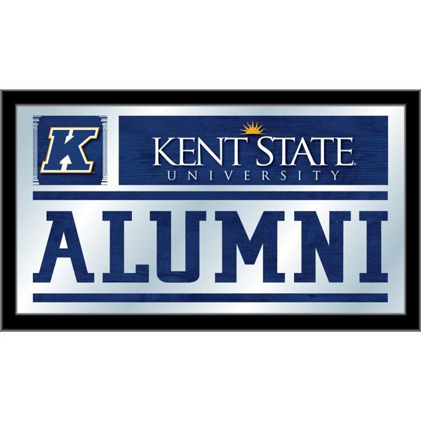 Kent State University Alumni 26" x 15" Wall Mirror - Black Wood Frame - Vibrant Full Color Artwork 