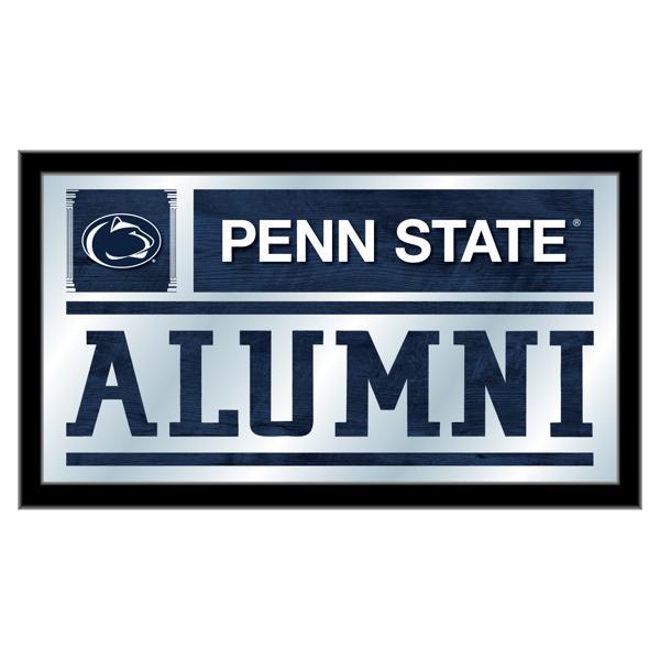 Pennsylvania State University Alumni 26" x 15" Wall Mirror - Black Wood Frame - Vibrant Full Color Artwork 