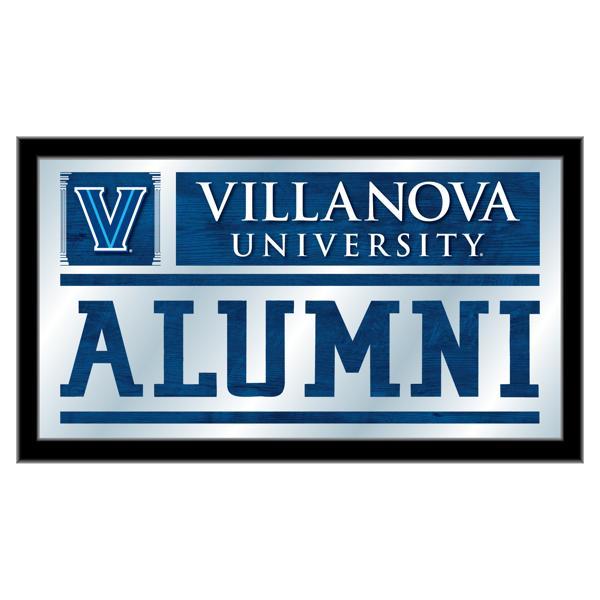 Villanova University Alumni 26" x 15" Wall Mirror - Black Wood Frame - Vibrant Full Color Artwork 