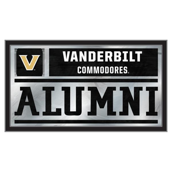 Vanderbilt University Alumni 26" x 15" Wall Mirror - Black Wood Frame - Vibrant Full Color Artwork 