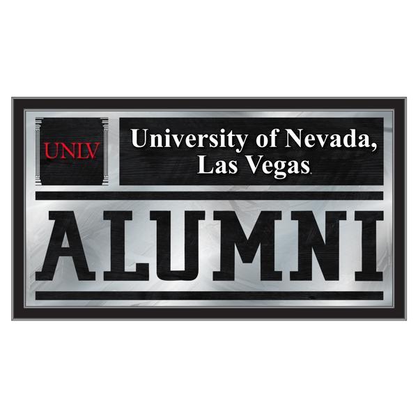 University of Nevada Las Vegas Alumni 26" x 15" Wall Mirror - Black Wood Frame - Vibrant Full Color Artwork 