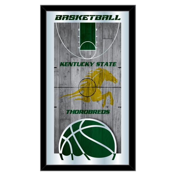 Kentucky State University Basketball Wall Mirror - 15" x 26" - Black Wood Frame - Officially Licensed 