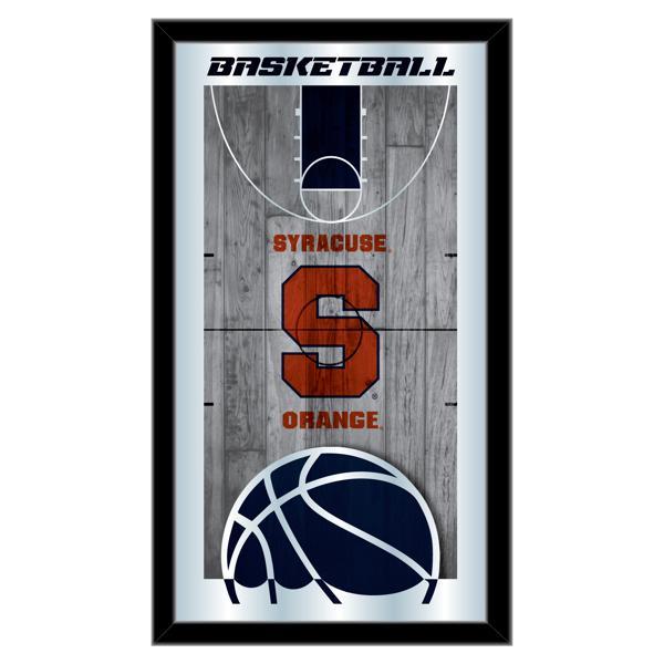 Syracuse University Basketball Wall Mirror - 15" x 26" - Black Wood Frame - Officially Licensed 