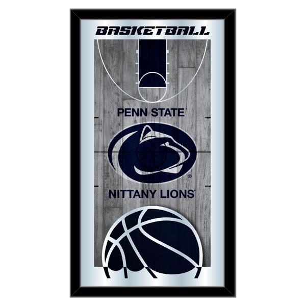 Pennsylvania State University Basketball Wall Mirror - 15" x 26" - Black Wood Frame - Officially Licensed 