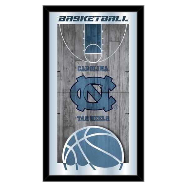 University of North Carolina Basketball Wall Mirror - 15" x 26" - Black Wood Frame - Officially Licensed 