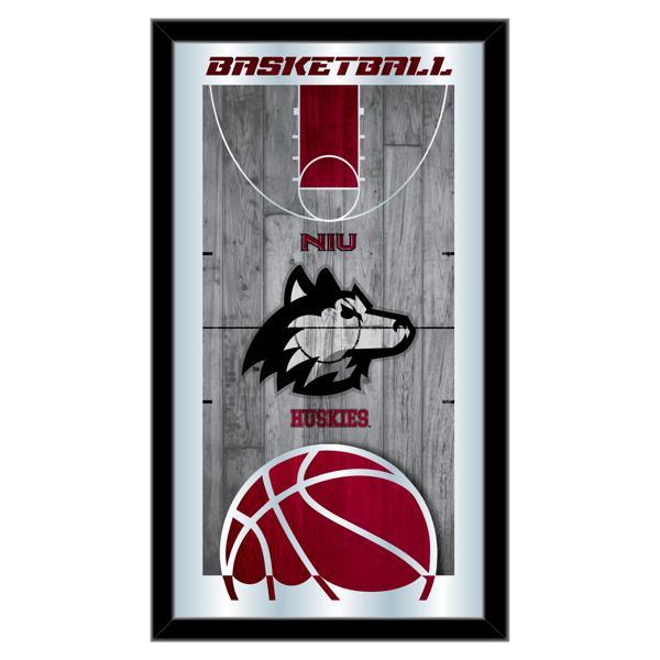 University of Northern Illinois Basketball Wall Mirror - 15" x 26" - Black Wood Frame - Officially Licensed 