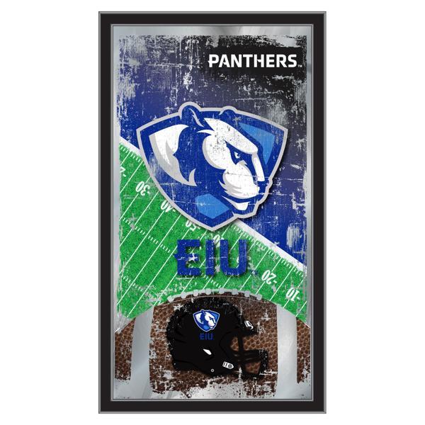 Eastern Illinois University 15" x 26" Football Wall Mirror - Black Wood Frame - Officially Licensed 