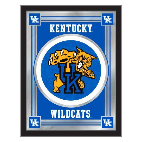 University of Kentucky Cat 17" x 22" Logo 3 Wall Mirror - Black Wood Frame - Vibrant Full Color Artwork - Style A 