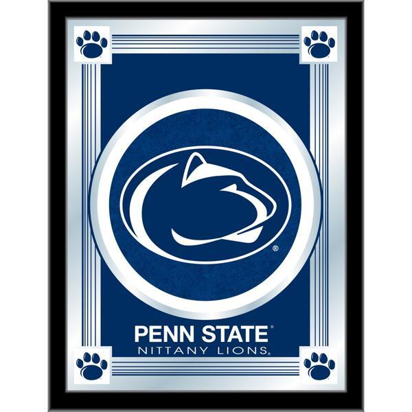 Pennsylvania State University 17" x 22" Logo Wall Mirror - Black Wood Frame - Vibrant Full Color Artwork - Style A 