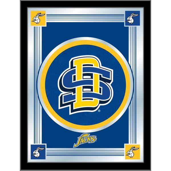 South Dakota State University 17" x 22" Logo Wall Mirror - Black Wood Frame - Vibrant Full Color Artwork - Style A 