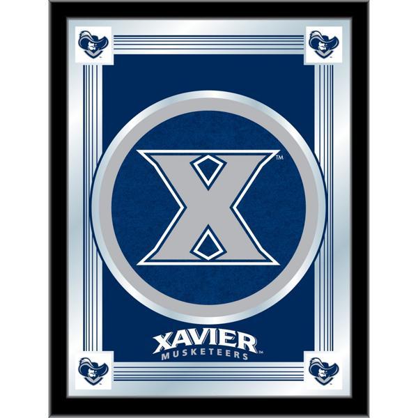 Xavier 17" x 22" Logo Wall Mirror - Black Wood Frame - Vibrant Full Color Artwork - Style A 