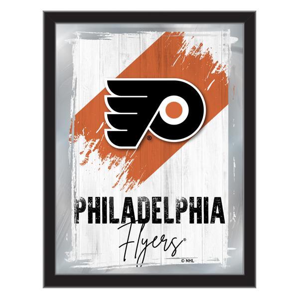 Philadelphia Flyers 17" x 22" Logo 2 Wall Mirror - Black Wood Frame - Vibrant Full Color Artwork - Style B 