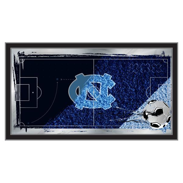 North Carolina Soccer Wall Mirror - 26"W x 15"H - Black Frame - Officially Licensed 
