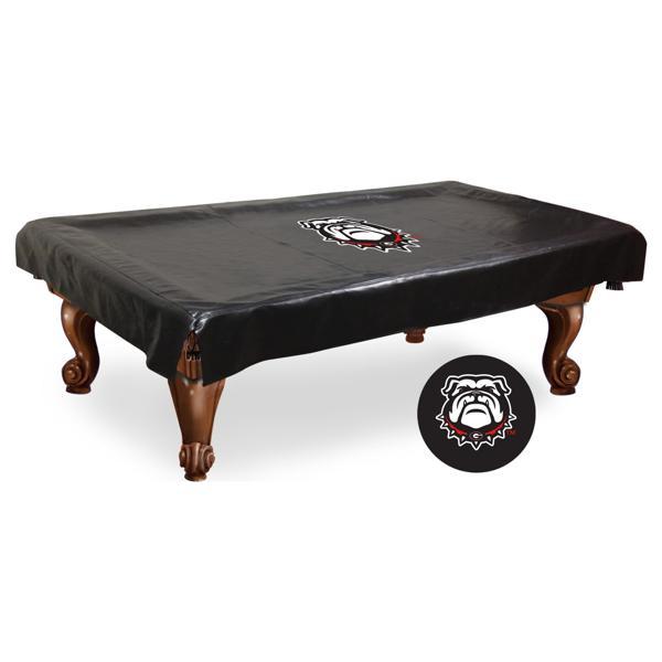 University of Georgia Bulldog Logo 3 Pool Table Cover - Black - Commercial Grade Marine Vinyl 