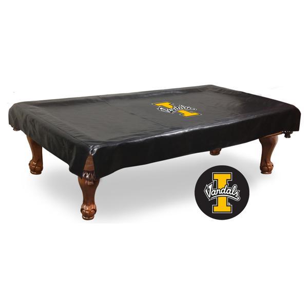 University of Idaho Logo Pool Table Cover - Black - Commercial Grade Marine Vinyl 