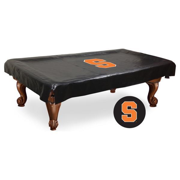 Syracuse University Logo Pool Table Cover - Black - Commercial Grade Marine Vinyl 