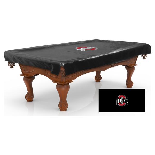Ohio State University Logo Pool Table Cover - Black - Commercial Grade Marine Vinyl 
