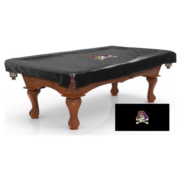 East Carolina University Logo Pool Table Cover - Black - Commercial Grade Marine Vinyl 