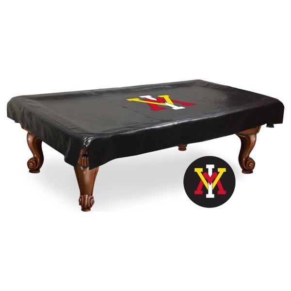 Virginia Military Institute Logo Pool Table Cover - Black - Commercial Grade Marine Vinyl 