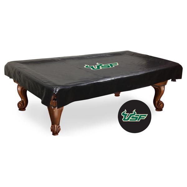 University of South Florida Logo Pool Table Cover - Black - Commercial Grade Marine Vinyl 