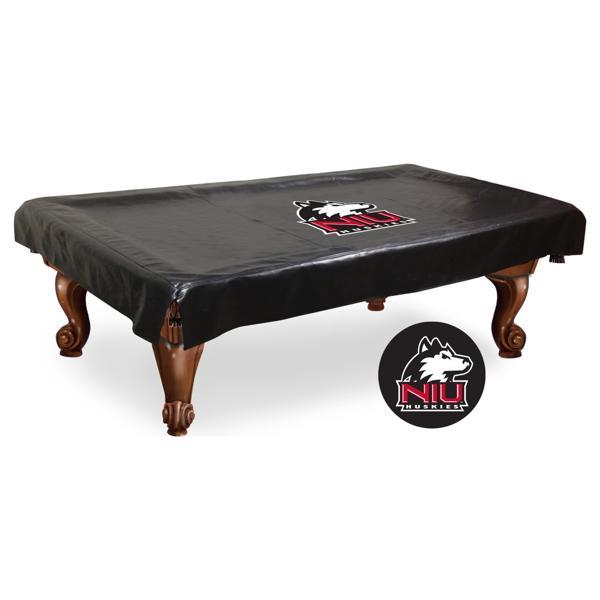 University of Northern Illinois Logo Pool Table Cover - Black - Commercial Grade Marine Vinyl 