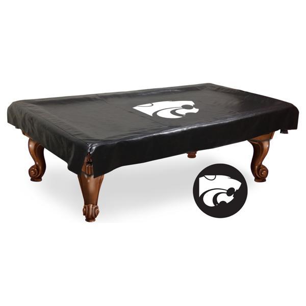 Kansas State University Logo Pool Table Cover - Black - Commercial Grade Marine Vinyl 