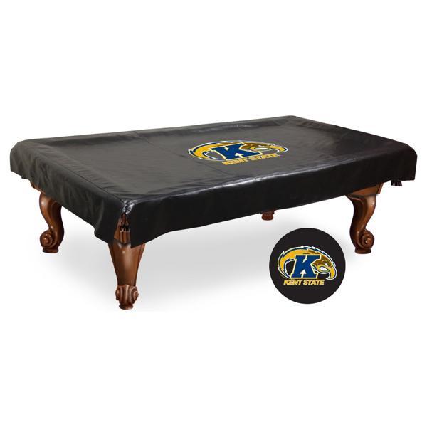 Kent State University Logo Pool Table Cover - Black - Commercial Grade Marine Vinyl 