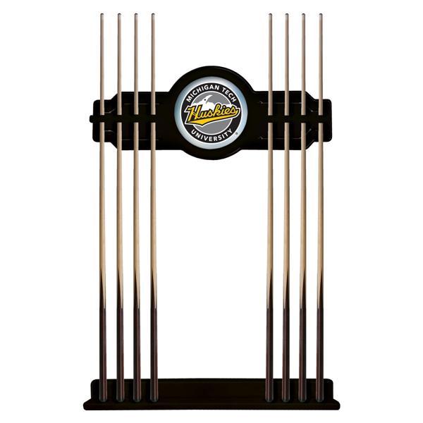 Michigan Tech University Solid Wood Cue Rack 