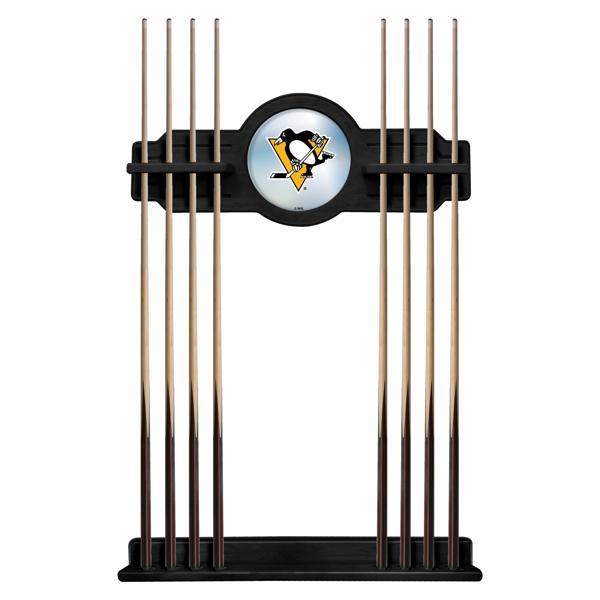 Pittsburgh Penguins Solid Wood Cue Rack 
