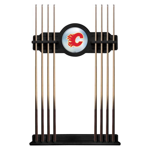 Calgary Flames Solid Wood Cue Rack 