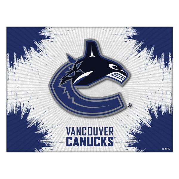 Vancouver Canucks Logo Canvas Wall Art - Durable, Treated Canvas - Solid Wood Stretcher Frame 
