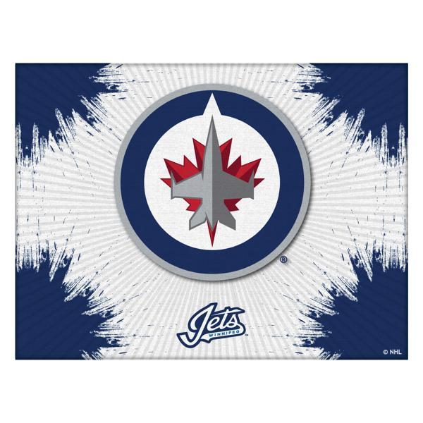 Winnipeg Jets Logo Canvas Wall Art - Durable, Treated Canvas - Solid Wood Stretcher Frame 