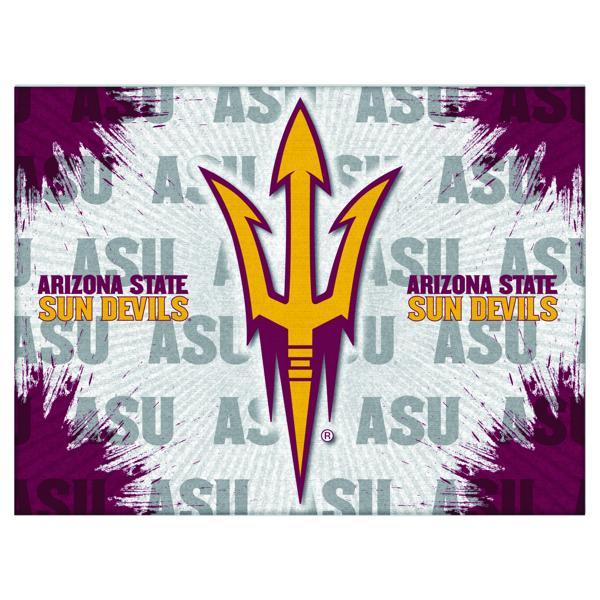 Arizona State University Pitchfork Logo 3 Canvas Wall Art - Durable, Treated Canvas - Solid Wood Stretcher Frame 