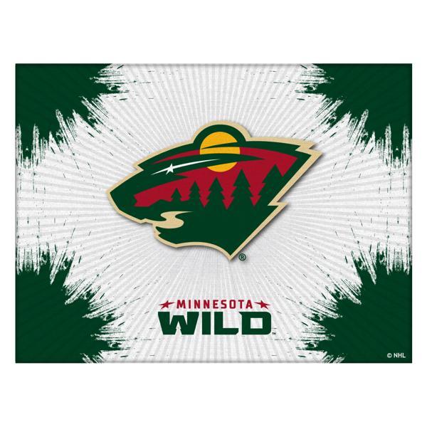 Minnesota Wild Logo Canvas Wall Art - Durable, Treated Canvas - Solid Wood Stretcher Frame 