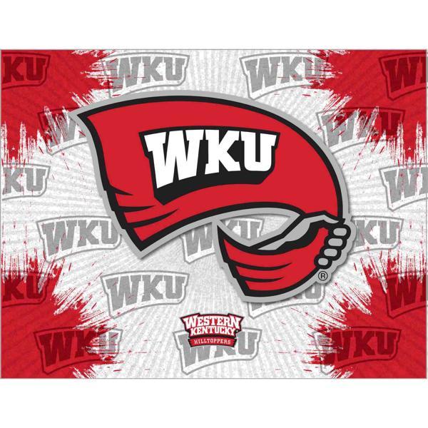 Western Kentucky University Logo Canvas Wall Art - Durable, Treated Canvas - Solid Wood Stretcher Frame 