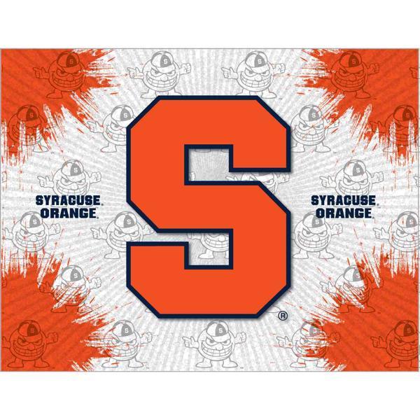 Syracuse University Logo Canvas Wall Art - Durable, Treated Canvas - Solid Wood Stretcher Frame 