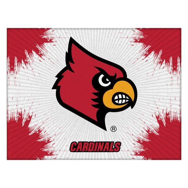 University of Louisville Logo Canvas Wall Art - Durable, Treated Canvas - Solid Wood Stretcher Frame 