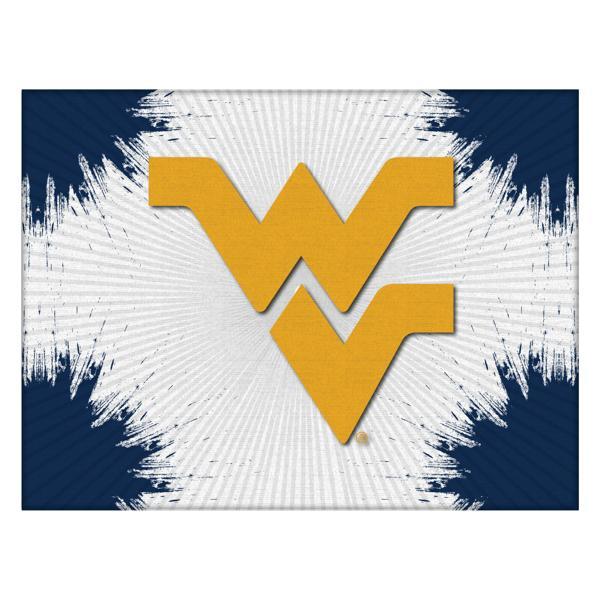 West Virginia University Logo Canvas Wall Art - Durable, Treated Canvas - Solid Wood Stretcher Frame 