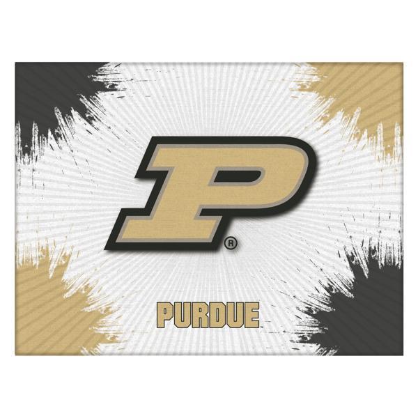 Purdue Logo Canvas Wall Art - Durable, Treated Canvas - Solid Wood Stretcher Frame 