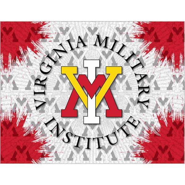 Virginia Military Institute Logo Canvas Wall Art - Durable, Treated Canvas - Solid Wood Stretcher Frame 