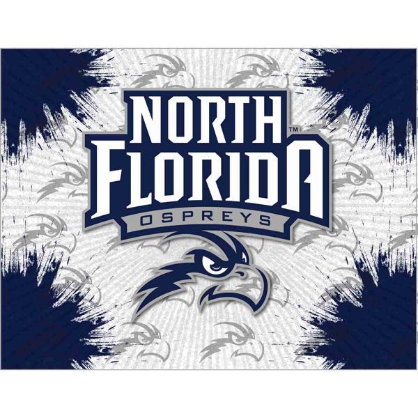University of North Florida Logo Canvas Wall Art - Durable, Treated Canvas - Solid Wood Stretcher Frame 