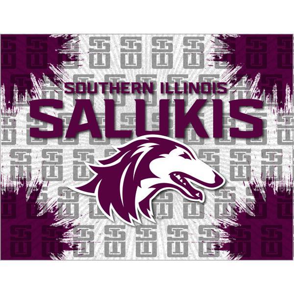Southern Illinois University Logo Canvas Wall Art - Durable, Treated Canvas - Solid Wood Stretcher Frame 